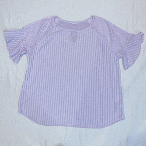 New Studio 1886 lilac short-sleeve top with fancy sleeves XL